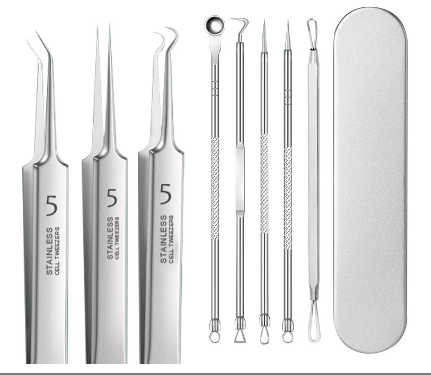 Comedonenlepel Set (RVS)